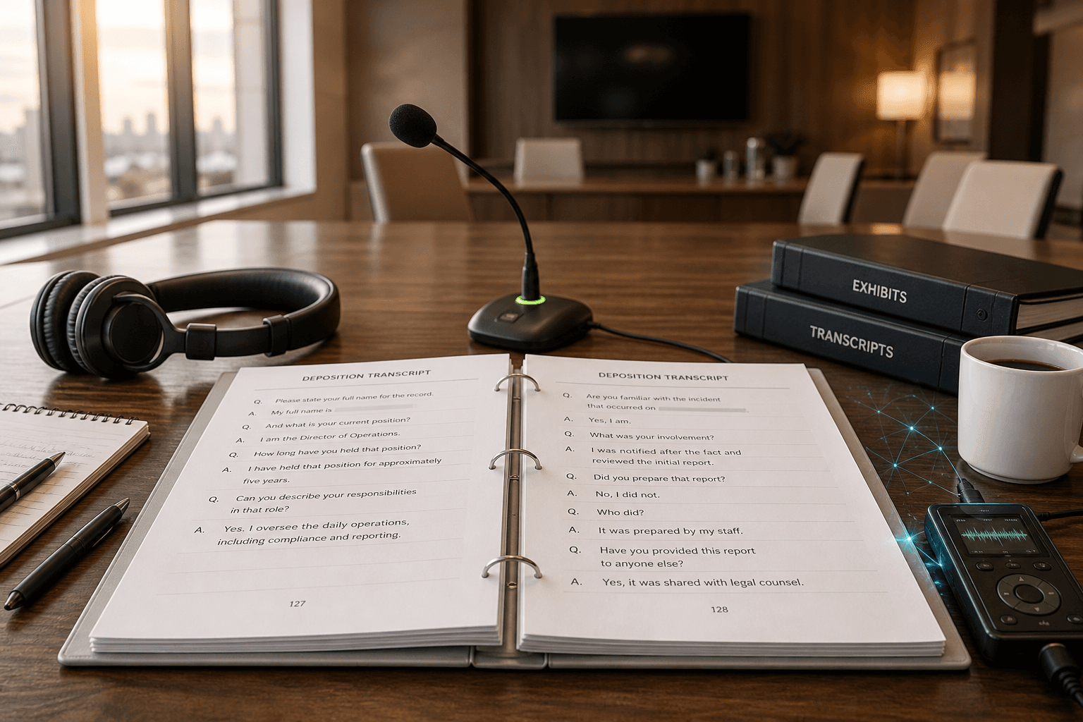 Deposition transcription services visual