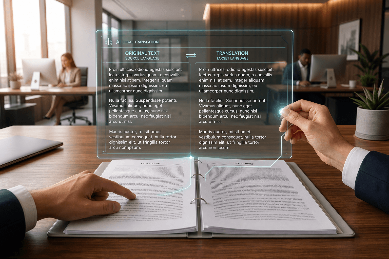 Legal documents prepared for AI-powered human-verified translation