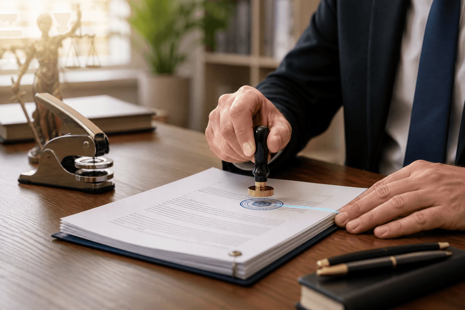 Certified translation with notary seal for official submission