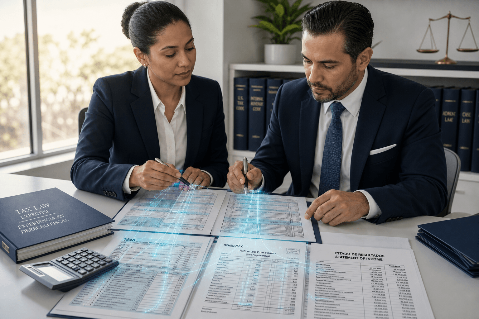 Tax returns and financial documents prepared for cross-border legal translation