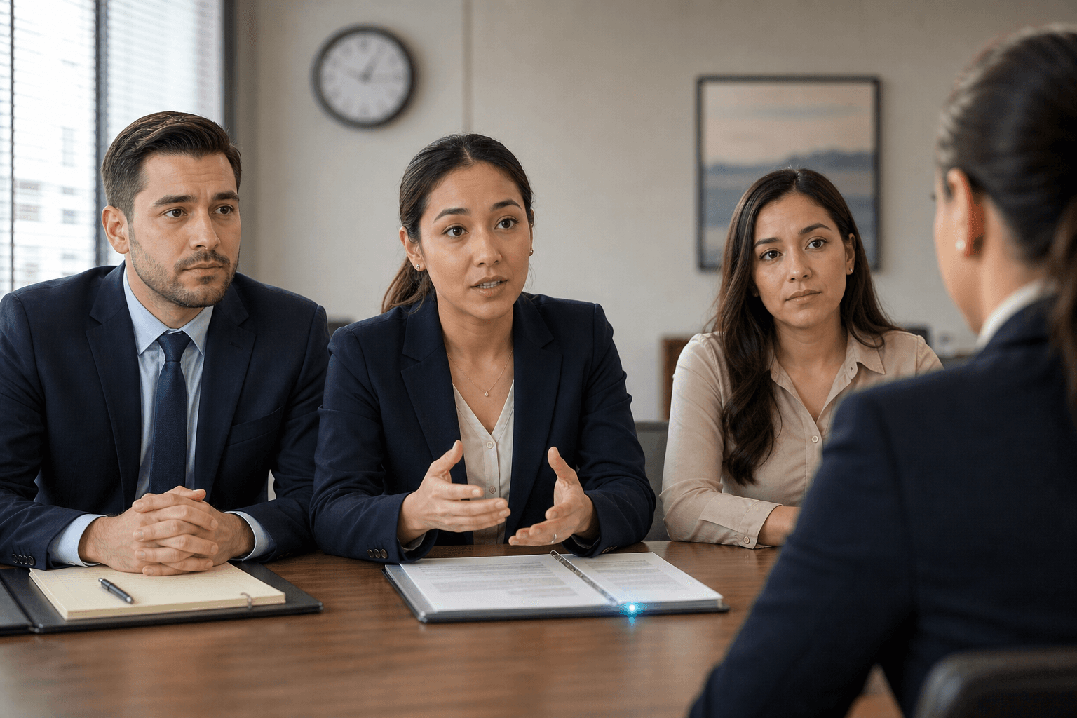 USCIS interview interpreter supporting an applicant during an immigration appointment